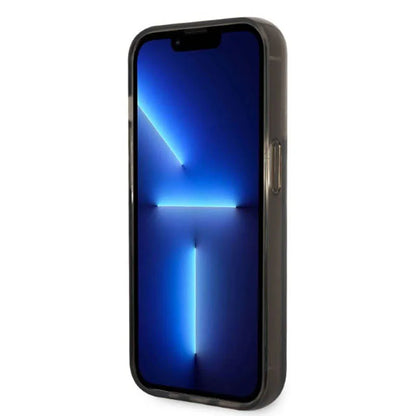 Karl Lagerfeld Liquid Glitter NFT Karl's Head – dėklas, skirtas „iPhone 14 Pro Max“ (juodas)