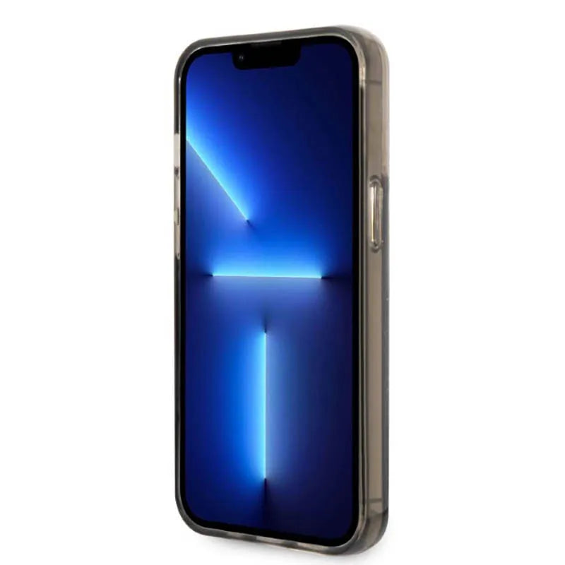Karl Lagerfeld Liquid Glitter Round RSG Logo dėklas – dėklas, skirtas iPhone 14 Pro Max (juodas)