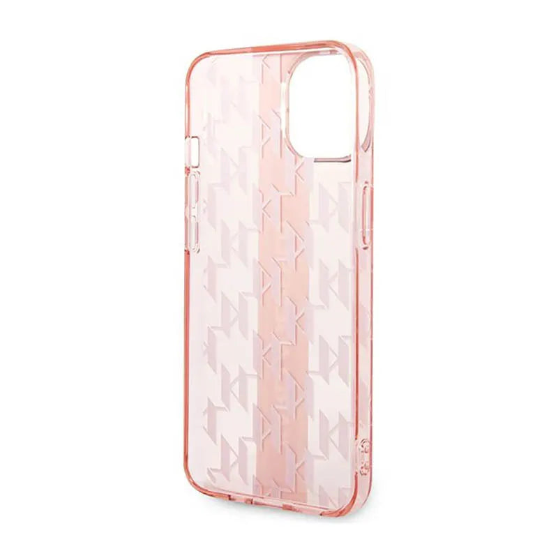 Karl Lagerfeld Mono Vertical Stripe - dėklas iPhone 14 Plus (rožinis)