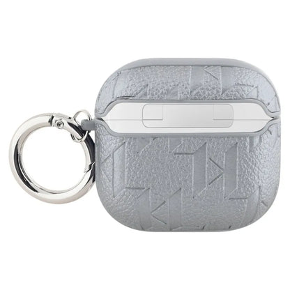 Karl Lagerfeld Monogram Choupette Head – AirPods 4 dėklas (sidabrinis)