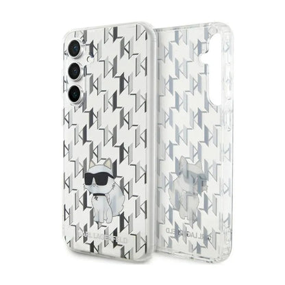 Karl Lagerfeld Monogram Choupette – „Samsung Galaxy S23 FE“ dėklas (skaidrus)