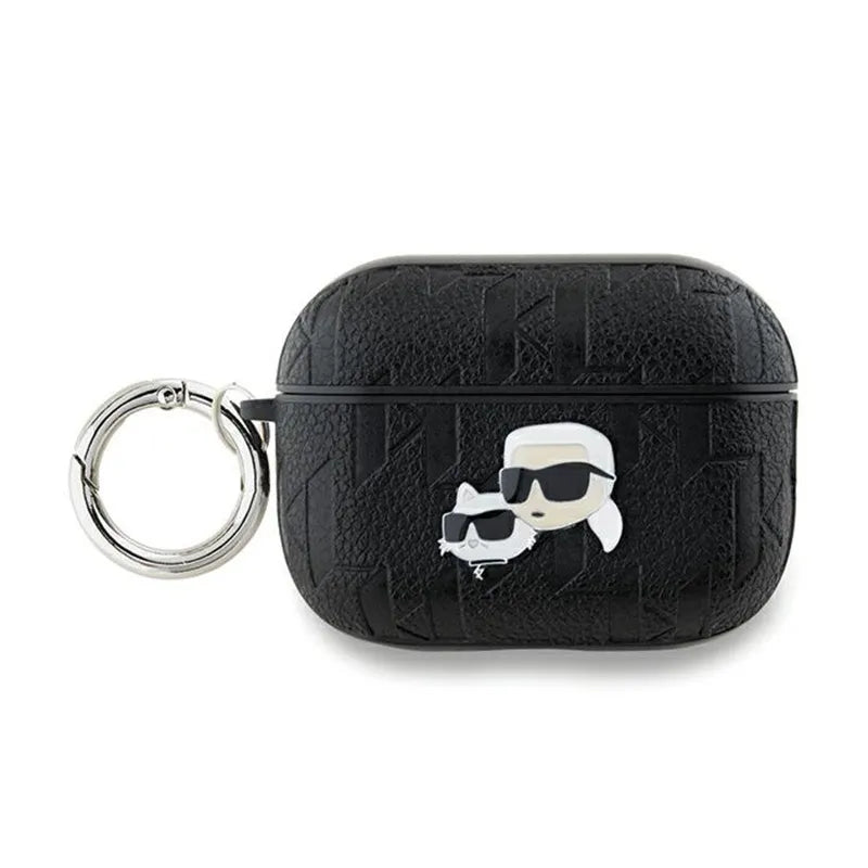 Karl Lagerfeld Monogram Karl & Choupette galva - AirPods Pro 2 dėklas (juodas)