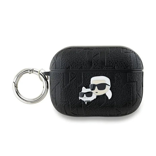 Karl Lagerfeld Monogram Karl & Choupette galva - AirPods Pro 2 dėklas (juodas)