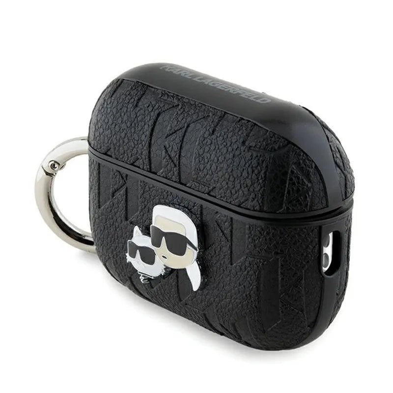 Karl Lagerfeld Monogram Karl & Choupette galva - AirPods Pro 2 dėklas (juodas)