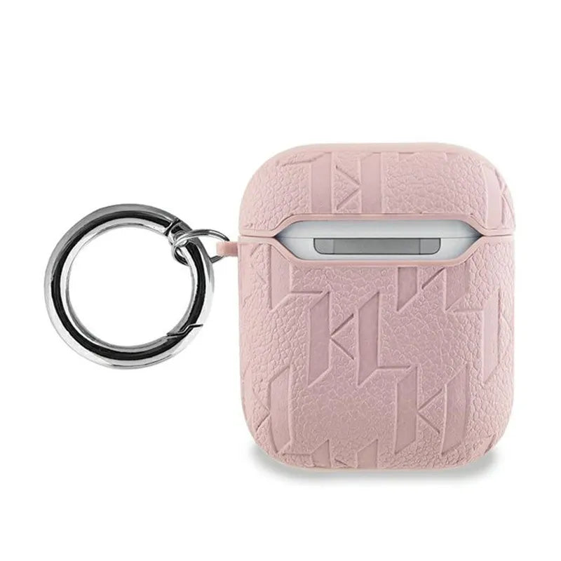 Karl Lagerfeld Monogram Karl Head - AirPods 1/2 gen dėklas (rožinis)