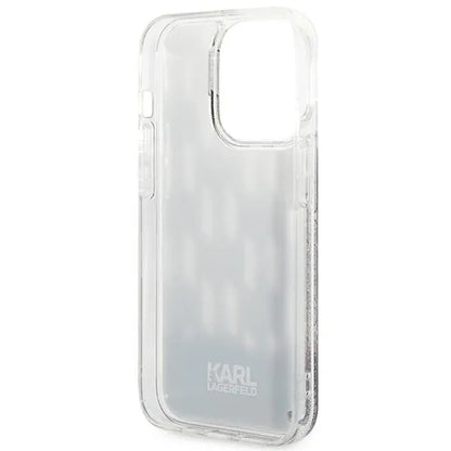 Karl Lagerfeld Monogram Liquid Glitter – dėklas, skirtas „iPhone 14 Pro Max“ (juodas)