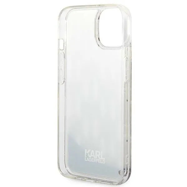 Karl Lagerfeld Monogram Liquid Glitter - Dėklas, skirtas „iPhone 14“ (sidabrinis)