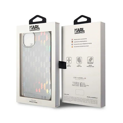 Karl Lagerfeld Monogram Pattern dėklas iPhone 14 (juodas)