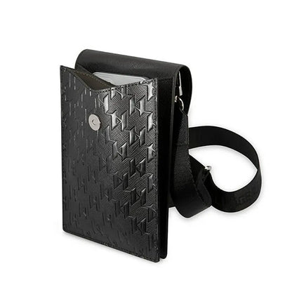 Karl Lagerfeld Monogram Plate piniginė/telefono krepšys - krepšys išmaniajam telefonui ir priedams (juodas)
