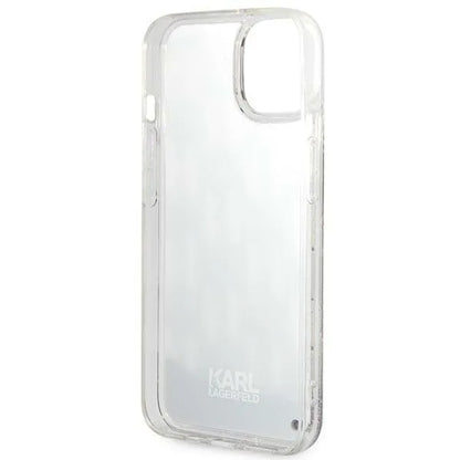 Karl Lagerfeld Monogram skysti blizgučiai – dėklas, skirtas „iPhone 14“ (juodas)