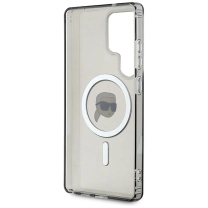 Karl Lagerfeld Mygtuko Karl Galvos Atspausdintas Logotipas MagSafe - Dėklas Samsung Galaxy S25 Ultra (Juodas)
