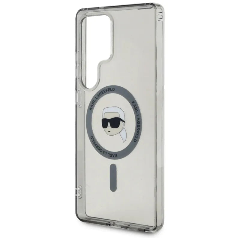 Karl Lagerfeld Mygtuko Karl Galvos Atspausdintas Logotipas MagSafe - Dėklas Samsung Galaxy S25 Ultra (Juodas)