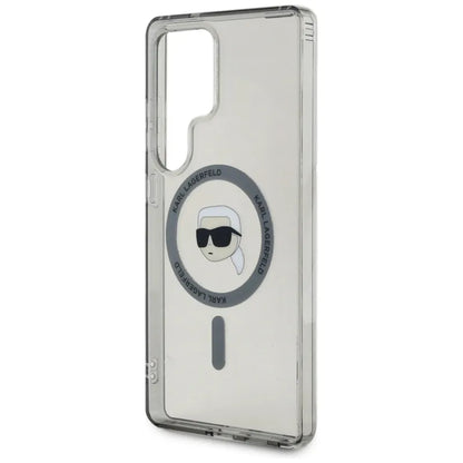 Karl Lagerfeld Mygtuko Karl Galvos Atspausdintas Logotipas MagSafe - Dėklas Samsung Galaxy S25 Ultra (Juodas)