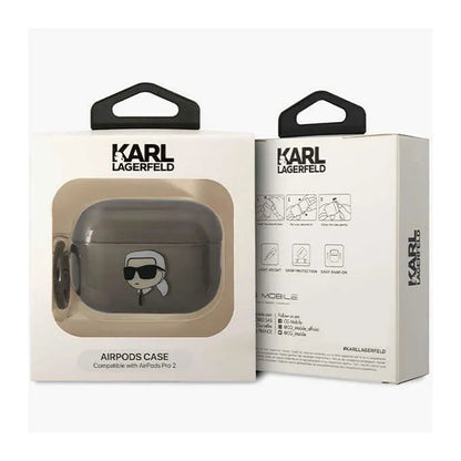 Karl Lagerfeld NFT Ikonik Karl Head – dėklas, skirtas Apple AirPods Pro 2 (juodas)
