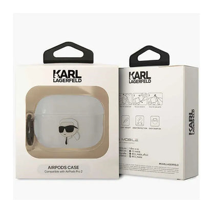 Karl Lagerfeld NFT Ikonik Karl Head – Dėklas, skirtas „Apple AirPods Pro 2“ (skaidrus)