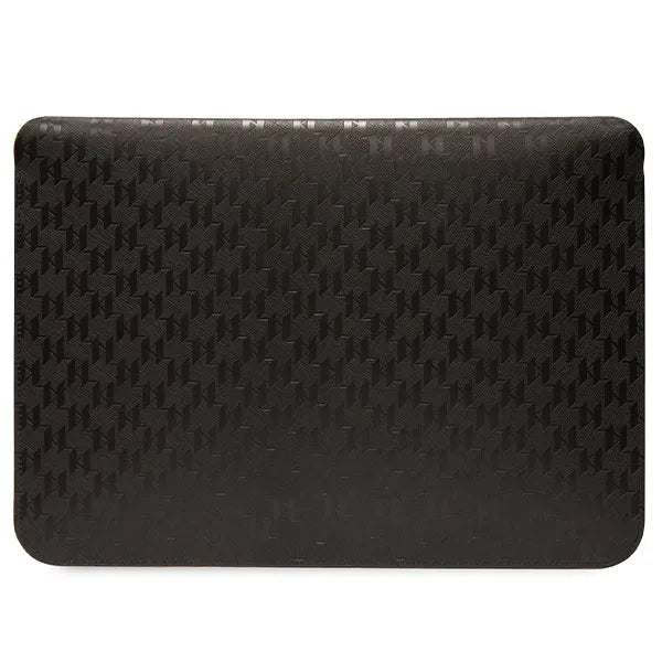 Karl Lagerfeld NFT Saffiano Monogram Ikonik Choupette dėklas - 14 colių nešiojamojo kompiuterio dėklas (juodas)