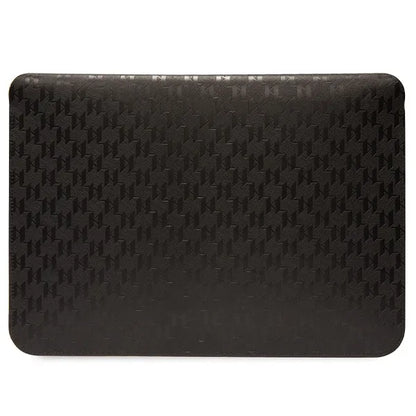 Karl Lagerfeld NFT Saffiano Monogram Ikonik Choupette dėklas - 14 colių nešiojamojo kompiuterio dėklas (juodas)