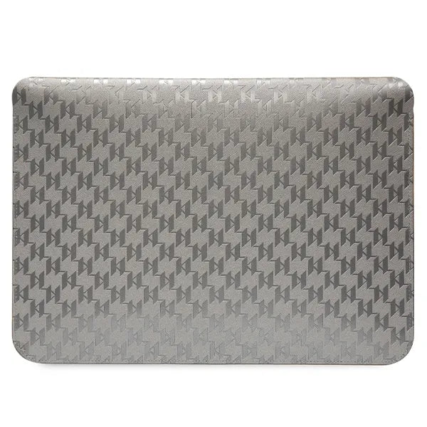 Karl Lagerfeld NFT Saffiano Monogram Ikonik Choupette dėklas - 14" nešiojamojo kompiuterio dėklas (sidabrinis)