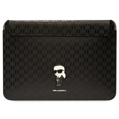 Karl Lagerfeld NFT Saffiano Monogram Ikonik Karl Sleeve – 14 col. nešiojamojo kompiuterio dėklas (juodas)