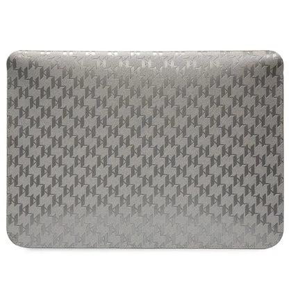 Karl Lagerfeld NFT Saffiano Monogram Ikonik Karl Sleeve - 14" nešiojamojo kompiuterio dėklas (sidabrinis)