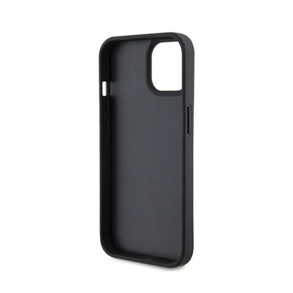 Karl Lagerfeld Odinė Monograma, Karštu Būdu Įspaustas Metalo Logotipas - Dėklas iPhone 15 (juodas)