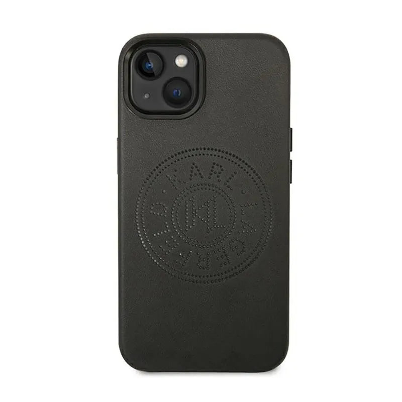 Karl Lagerfeld odos perforuoto logo dėklas - iPhone 14 Plus dėklas (juodas)