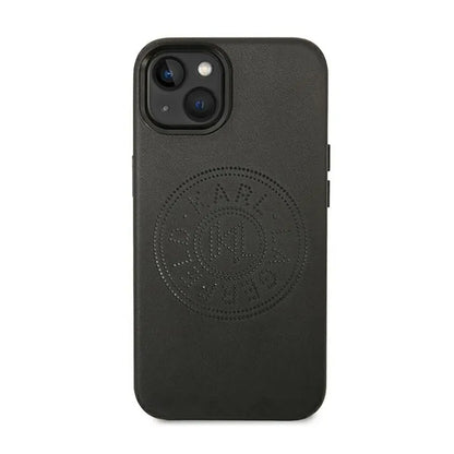Karl Lagerfeld odos perforuoto logo dėklas - iPhone 14 Plus dėklas (juodas)
