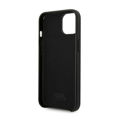 Karl Lagerfeld odos perforuoto logo dėklas - iPhone 14 Plus dėklas (juodas)
