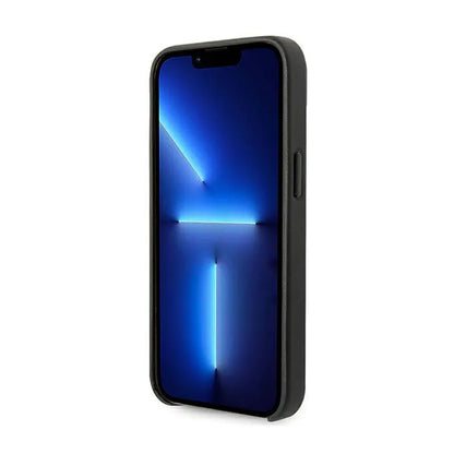 Karl Lagerfeld odos perforuoto logo dėklas - iPhone 14 Plus dėklas (juodas)