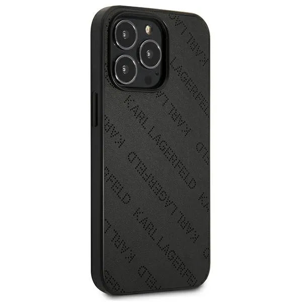 Karl Lagerfeld Perforated Allover – dėklas, skirtas „iPhone 13 Pro Max“ (juodas)