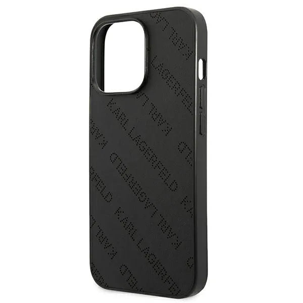 Karl Lagerfeld Perforated Allover – dėklas, skirtas „iPhone 13 Pro Max“ (juodas)