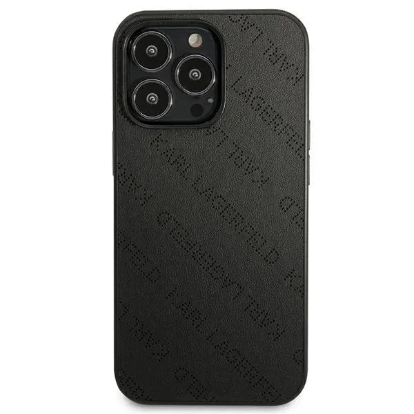 Karl Lagerfeld Perforated Allover – dėklas, skirtas „iPhone 13 Pro Max“ (juodas)