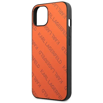 Karl Lagerfeld Perforated Allover – „iPhone 13 mini“ dėklas (oranžinis)