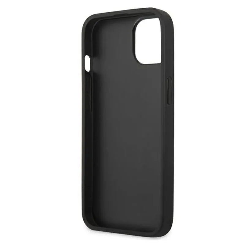 Karl Lagerfeld PU Leather Karl's Head Metal - dėklas iPhone 13 mini (mėlynas)