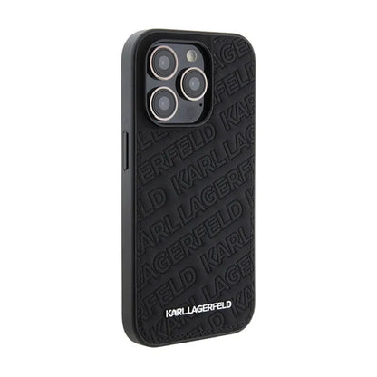 Karl Lagerfeld Quilted K Pattern – „iPhone 15 Pro“ dėklas (juodas)