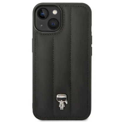 Karl Lagerfeld Quilted Puffy Ikonik Piin - dėklas iPhone 14 (juodas)