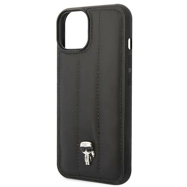 Karl Lagerfeld Quilted Puffy Ikonik Piin - dėklas iPhone 14 (juodas)