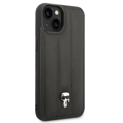 Karl Lagerfeld Quilted Puffy Ikonik Piin - dėklas iPhone 14 (juodas)