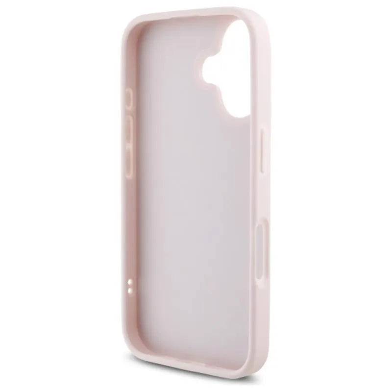 Karl Lagerfeld Quilted Signature – Dėklas, skirtas iPhone 16 (rožinis)