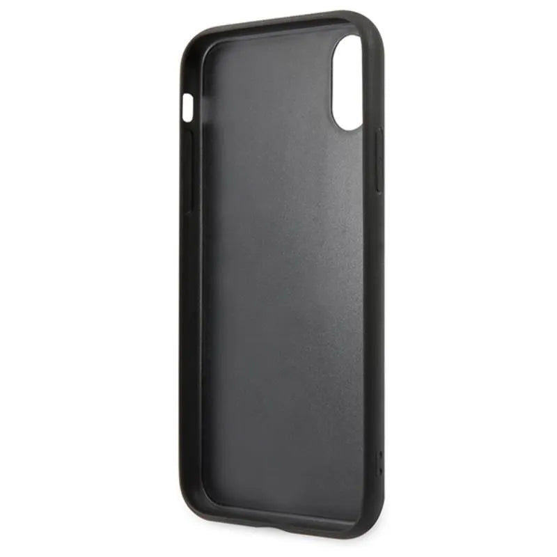 Karl Lagerfeld Saffiano Karl & Choupette Heads - Dėklas iPhone Xs / X (juodas)