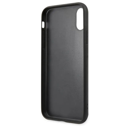 Karl Lagerfeld Saffiano Karl & Choupette Heads - Dėklas iPhone Xs / X (juodas)