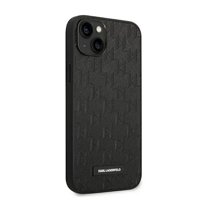 Karl Lagerfeld Saffiano Mono Metal Logo - Dėklas, skirtas iPhone 14 Plus (juodas)