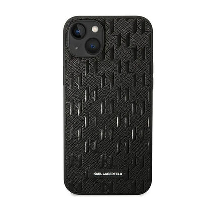 Karl Lagerfeld Saffiano Mono Metal Logo - Dėklas, skirtas iPhone 14 Plus (juodas)