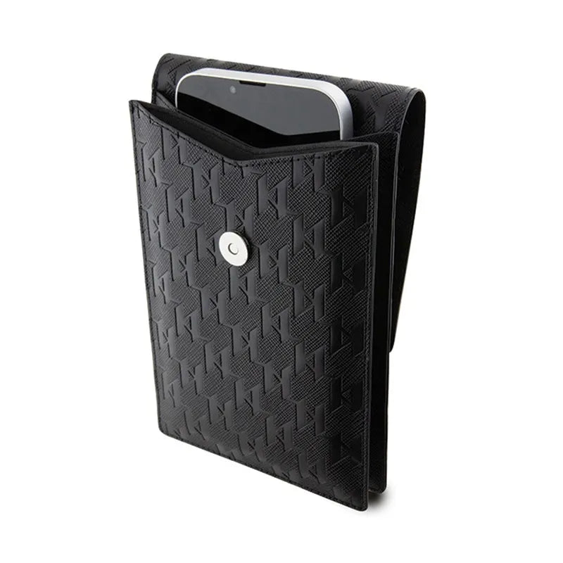 Karl Lagerfeld Saffiano Monogram Choupette – Rankinė telefonui (juoda)