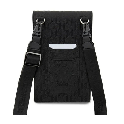 Karl Lagerfeld Saffiano Monogram Choupette – Rankinė telefonui (juoda)