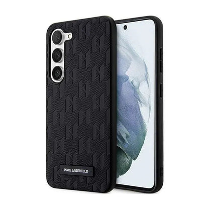 Karl Lagerfeld Saffiano Monogram Metal Logo – Dėklas Samsung Galaxy S24 (juodas)