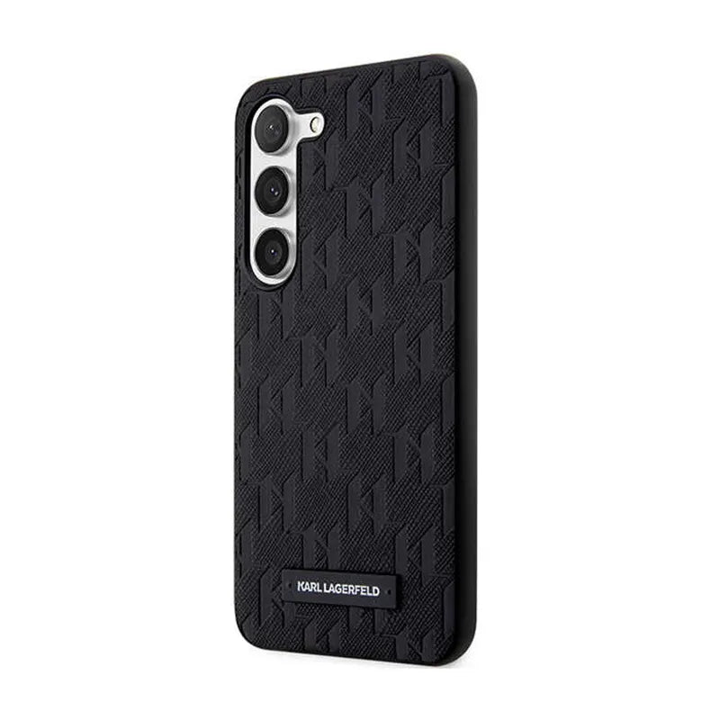 Karl Lagerfeld Saffiano Monogram Metal Logo – Dėklas Samsung Galaxy S24 (juodas)