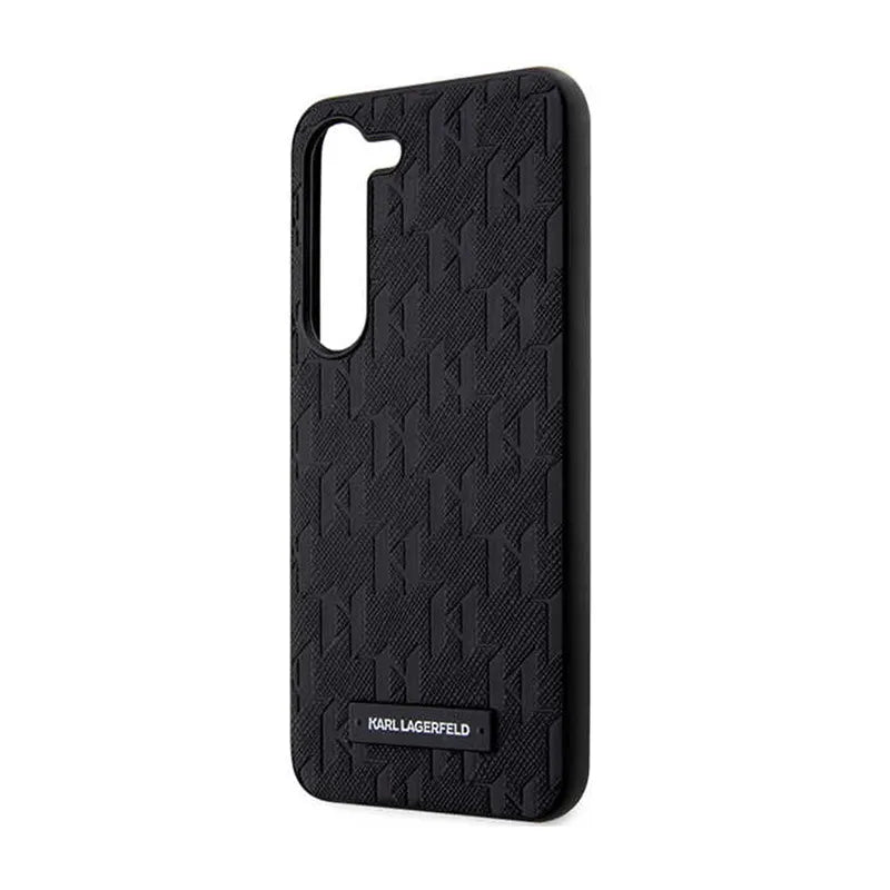 Karl Lagerfeld Saffiano Monogram Metal Logo – Dėklas Samsung Galaxy S24 (juodas)