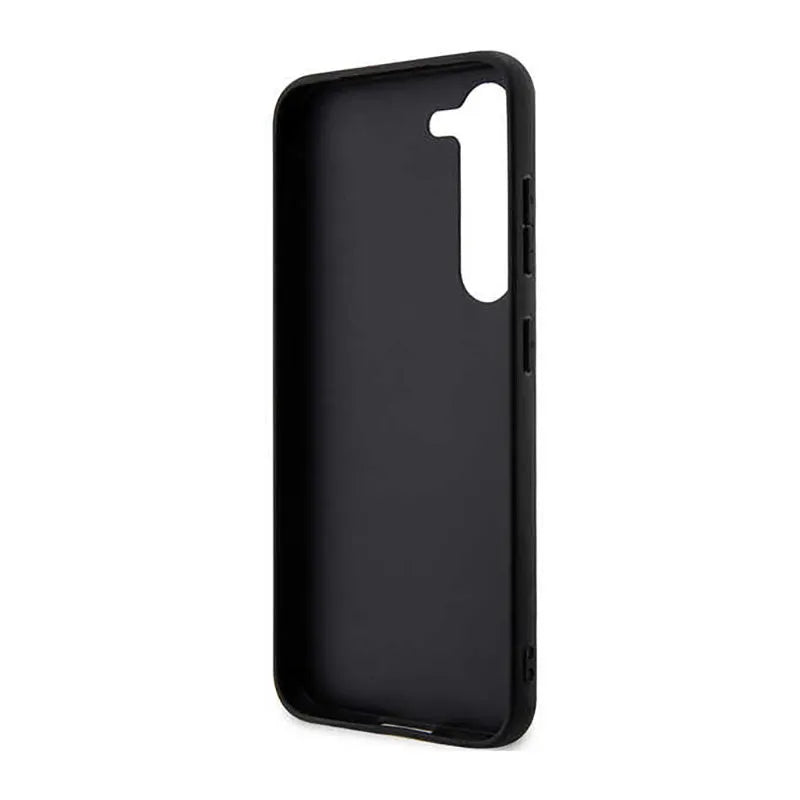 Karl Lagerfeld Saffiano Monogram Metal Logo – dėklas skirtas Samsung Galaxy S23+ (juodas)