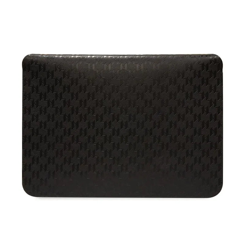 Karl Lagerfeld Saffiano Monogram Plaque Sleeve - 14" nešiojamojo kompiuterio dėklas (juodas)